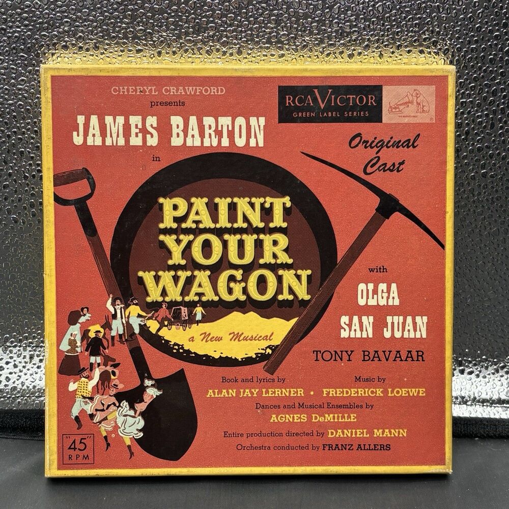 Vintage 45 rpm-James Barton- "Paint Your Wagon"-Box Set 5 Records-RCA Victor